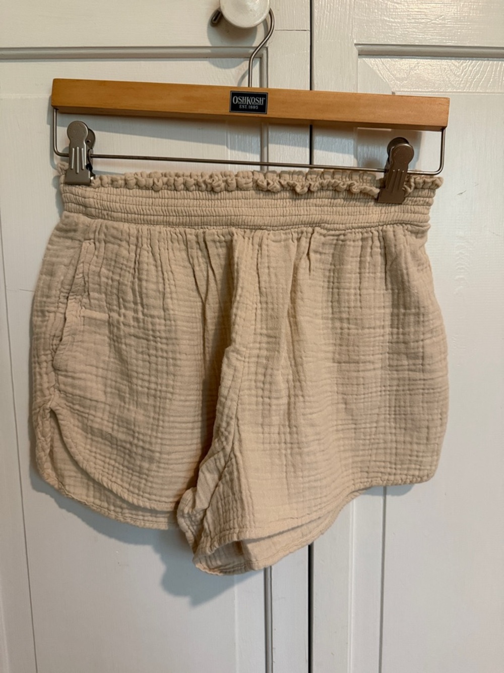 aerie Cream Gauze Lounge Shorts